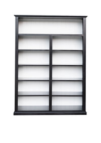 Armand Large Bookcase 210 x 150cm Black with White detail