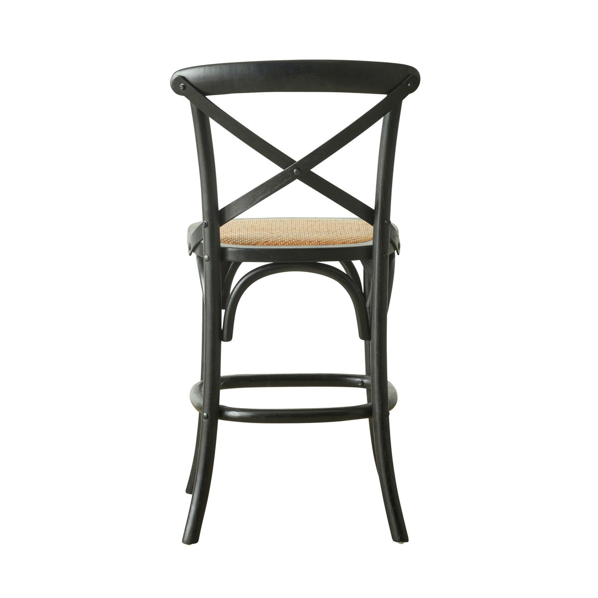 Provincial Cross Back Dining Stool Black