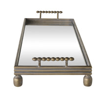 Bobble Handle Long Mirrored Tray 106cm