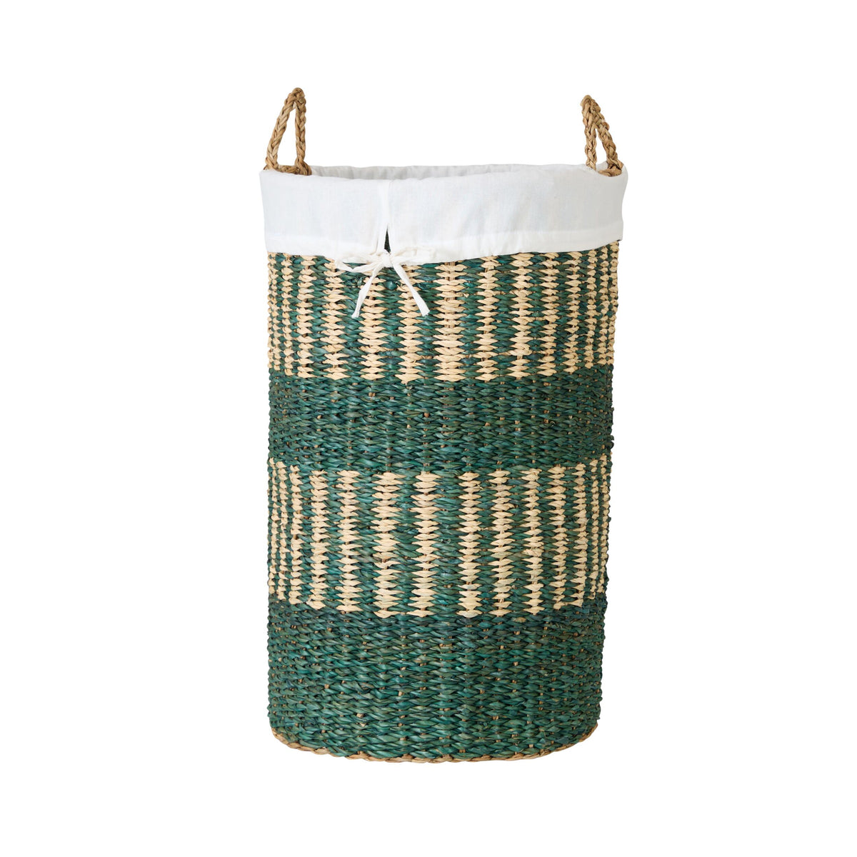 Elira Stripe Lined Laundry Basket
