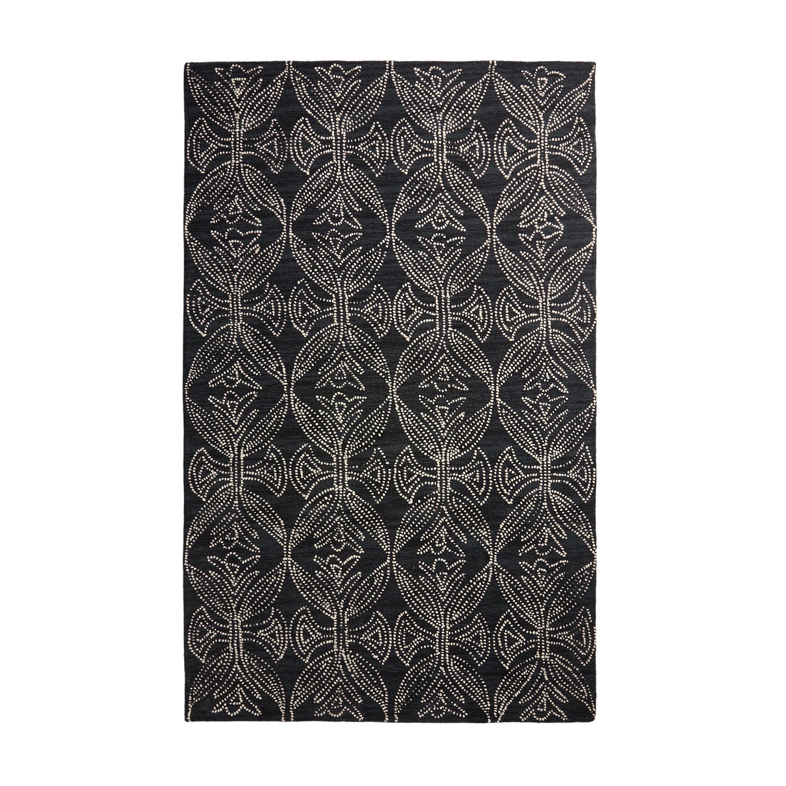 Dreamtime Hand Tufted Wool Black & White Rug 240x150cm