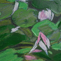 Lily's Pond Framed Textured Print 120x120cm