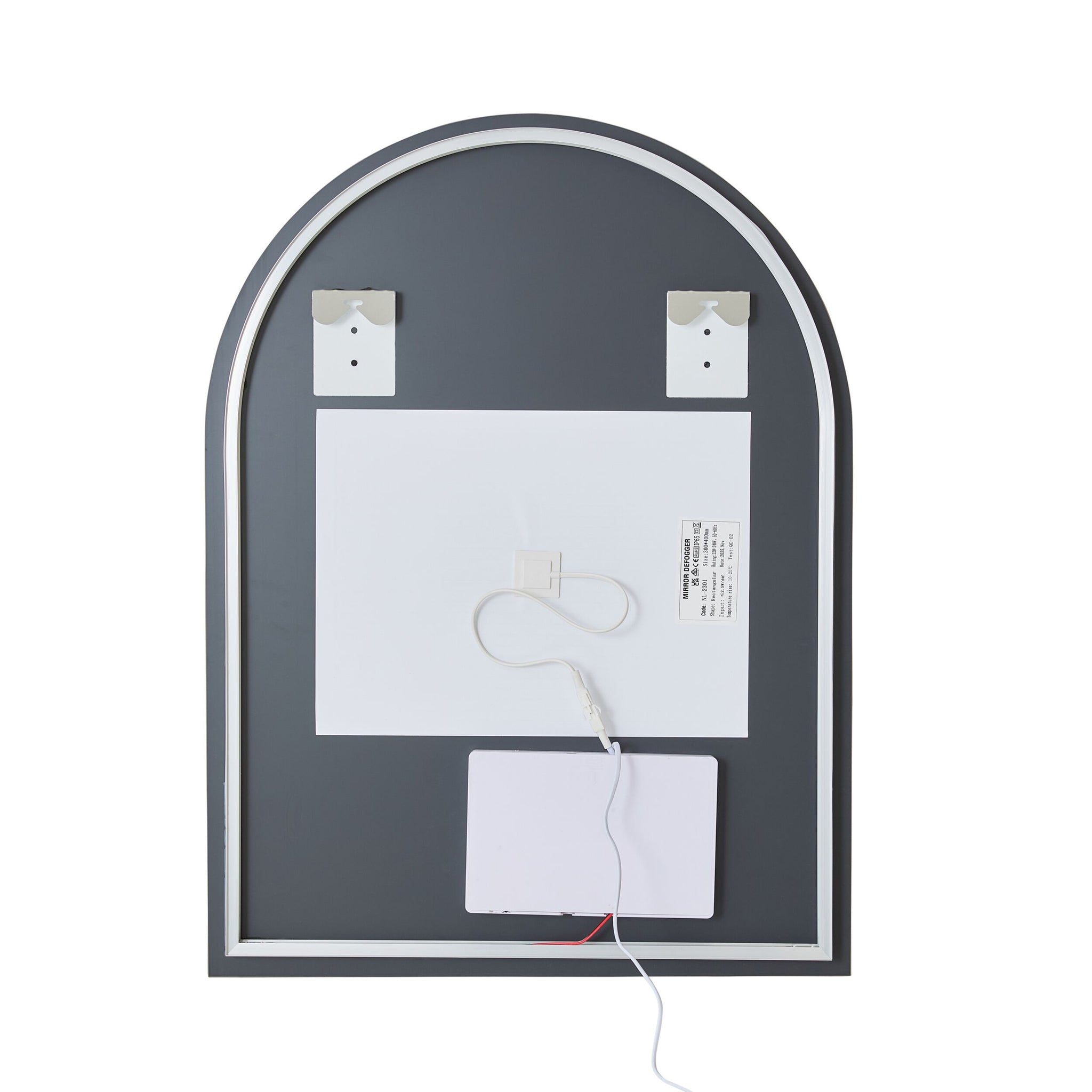 Bowen Arch LED Vanity Mirror Silver 60x80cm
