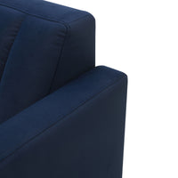 Stitch 3 Seater Velvet Sofa Indigo