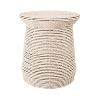 Solana Woven Side Table White Wash