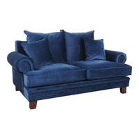 Lisette 2.5 Seater Velvet Sofa Indigo Blue C-010