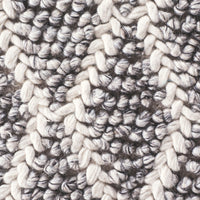 Braided Diamond Hand Woven Grey & Cream Wool Rug 400x300 cm