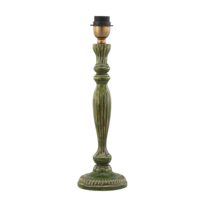 Zarina Meena Green Wooden Table Lamp Base