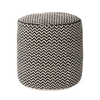 Bellevue Chevron Round Pouf