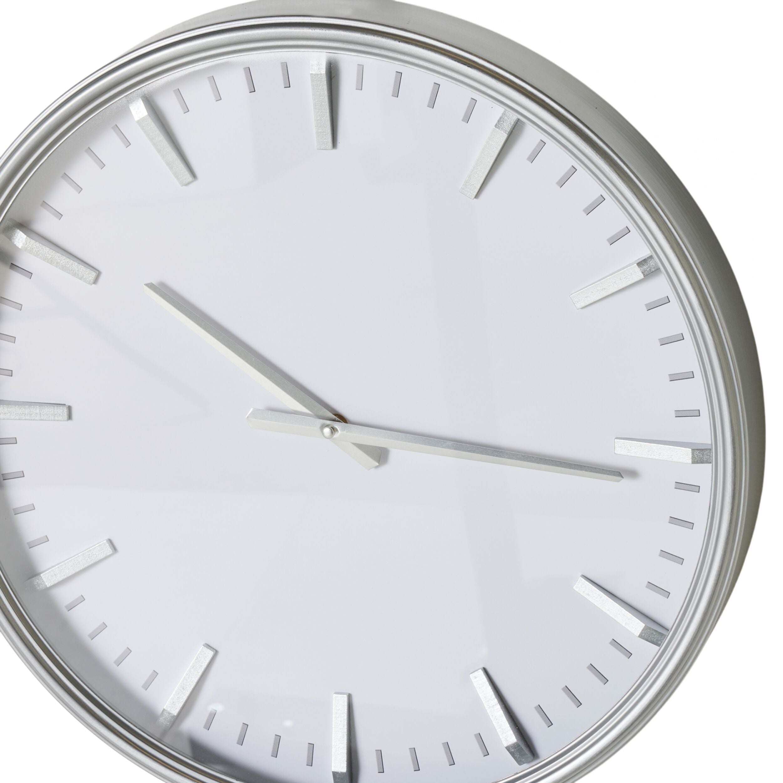 Manhattan Wall Clock Silver 48x48x7.7cm