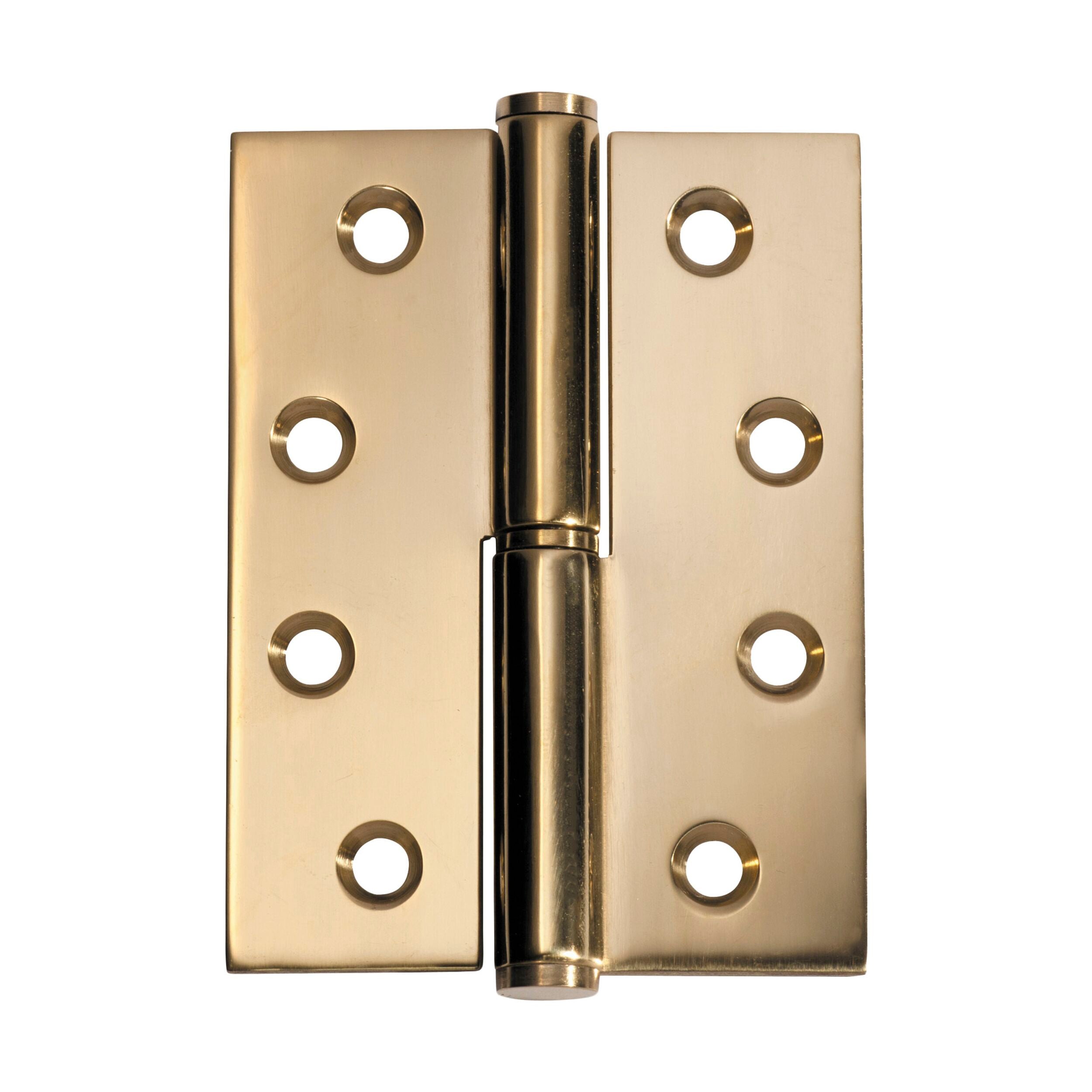 2496 Hinge Lift Off Left Hand Polished Brass H100xW75mm