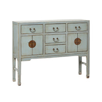 Sansha Console 5 Drawer 4 Door Dove Grey