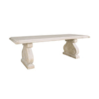 Roman Stone Table 260cm with 6 Manette Outdoor Dining Chair Black Package