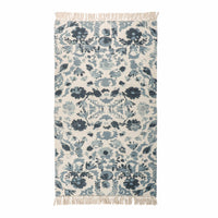 Aditya Floral Cotton Rug 150x90cm