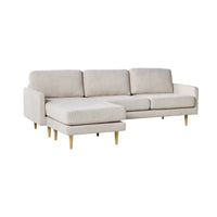 Boden 3 Seater Sofa with Reversible Chaise Sorrento Almond