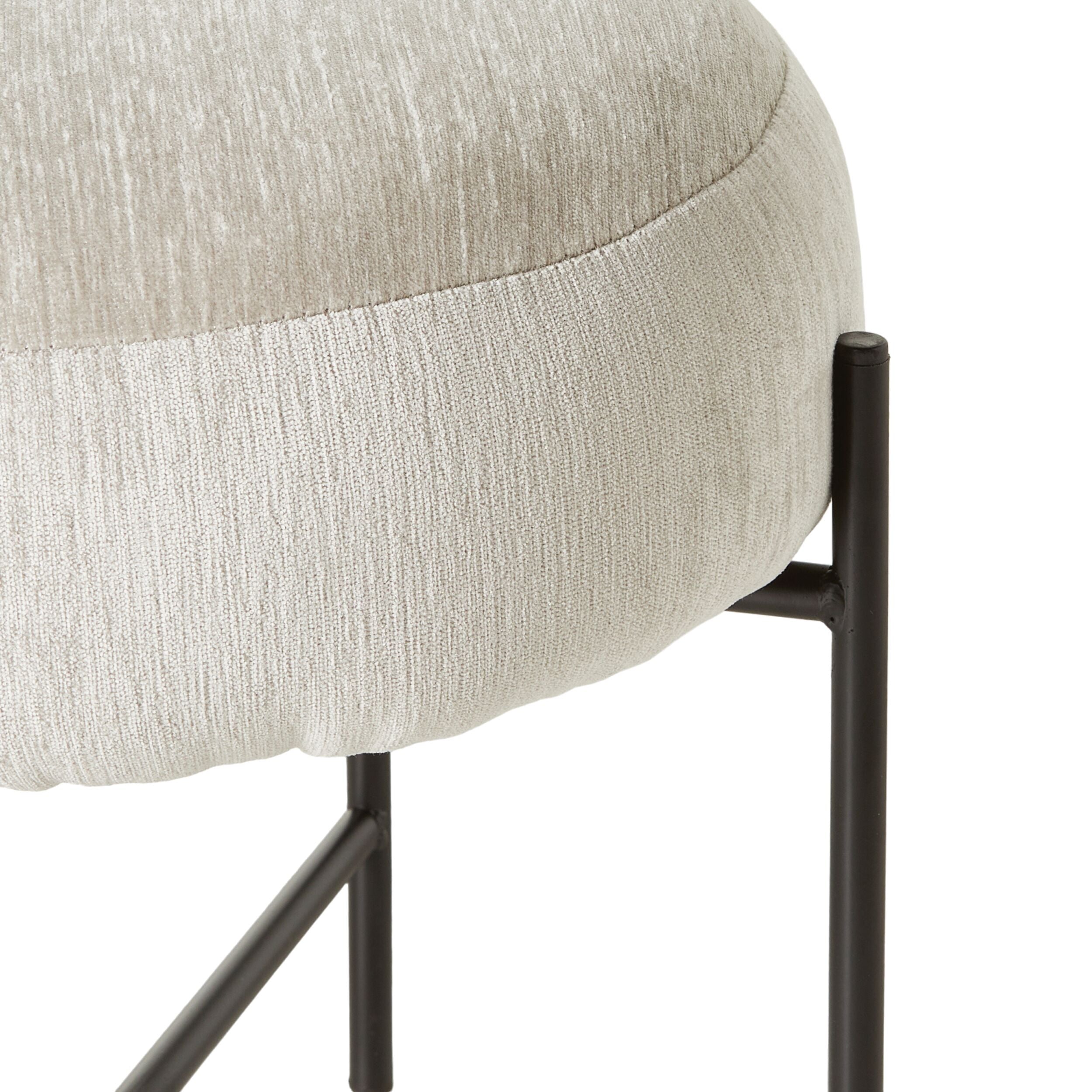 Mads Round Footstool Cascade Champagne