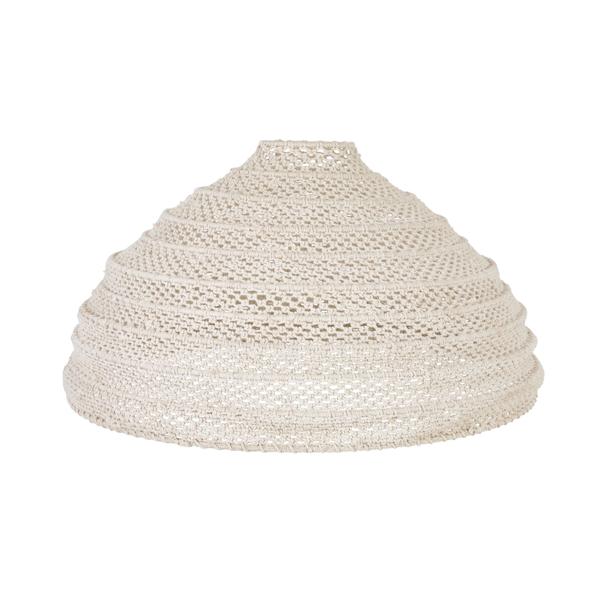 Julio Dome Cotton Rope Pendant White 80x54cm - SHADE ONLY