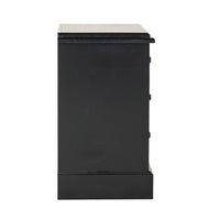 Clover 3 Drawer Bedside Table Black