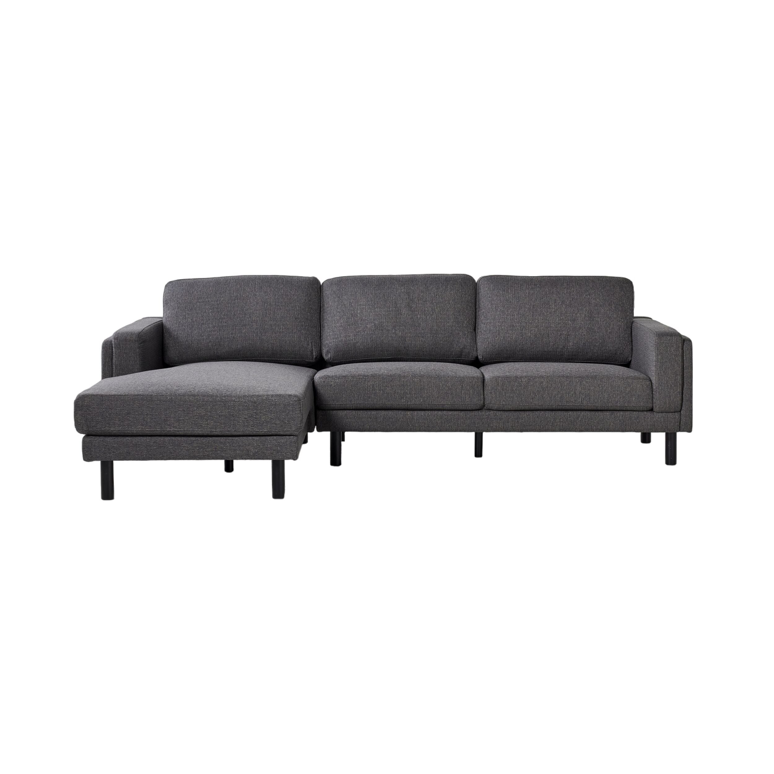 Finch 3 Seater LHS Chaise Amalfi Charcoal