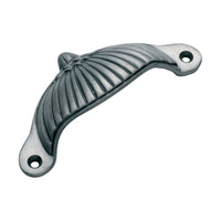 3584 Drawer Pull Fluted Iron Polished Metal H40xL105mm