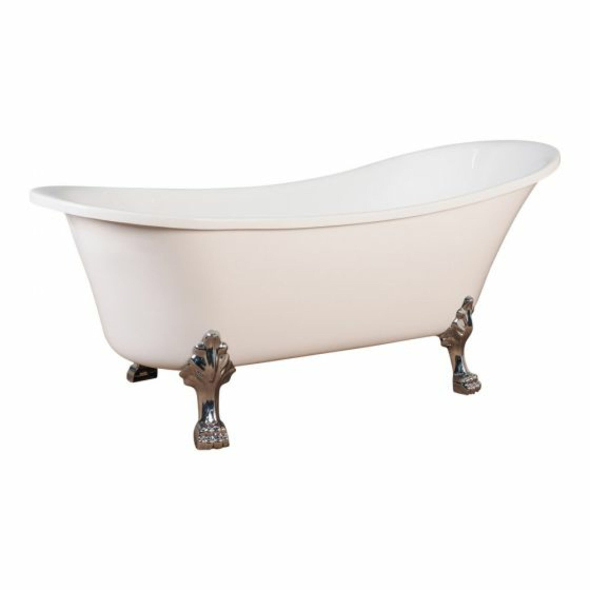 Alto White Bath 1700mm with Chrome Feet Package