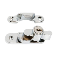 1608 Sash Fastener Locking Zinc Alloy Chrome Plated L64xW20mm