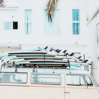 Surfs Up Framed Glass Print 80x120cm