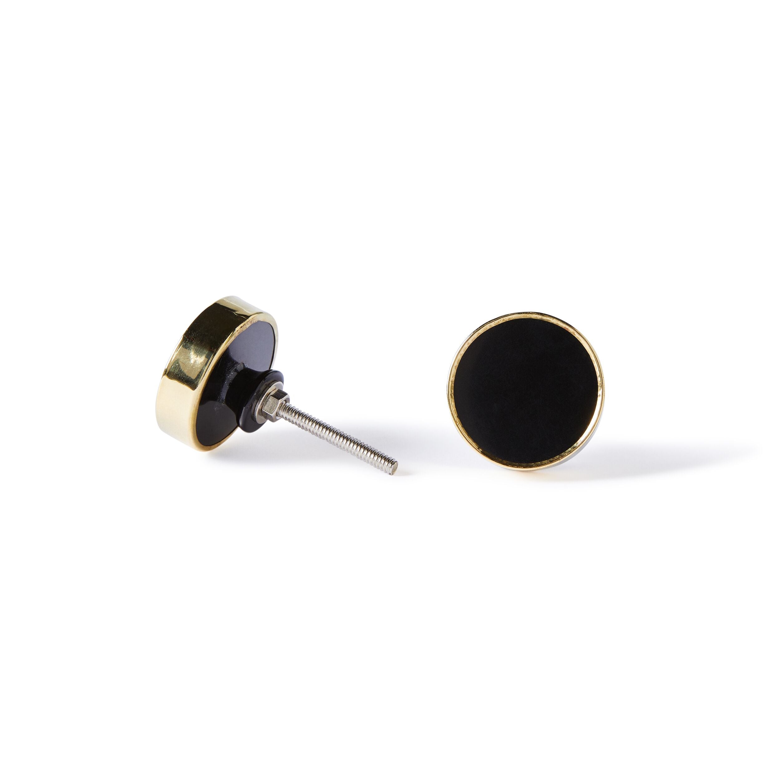 Luxe Black Disc Knob 4cm