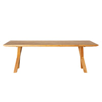 Oakdale Cross Leg Timber Dining Table 240cm