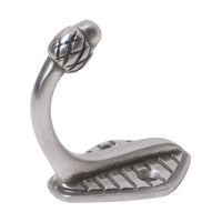 3957 Robe Hook Acorn Ribbed Iron Polished Metal H45xP55mm