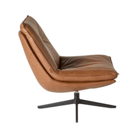 Dean Swivel Chair Dakota Vintage Saddle