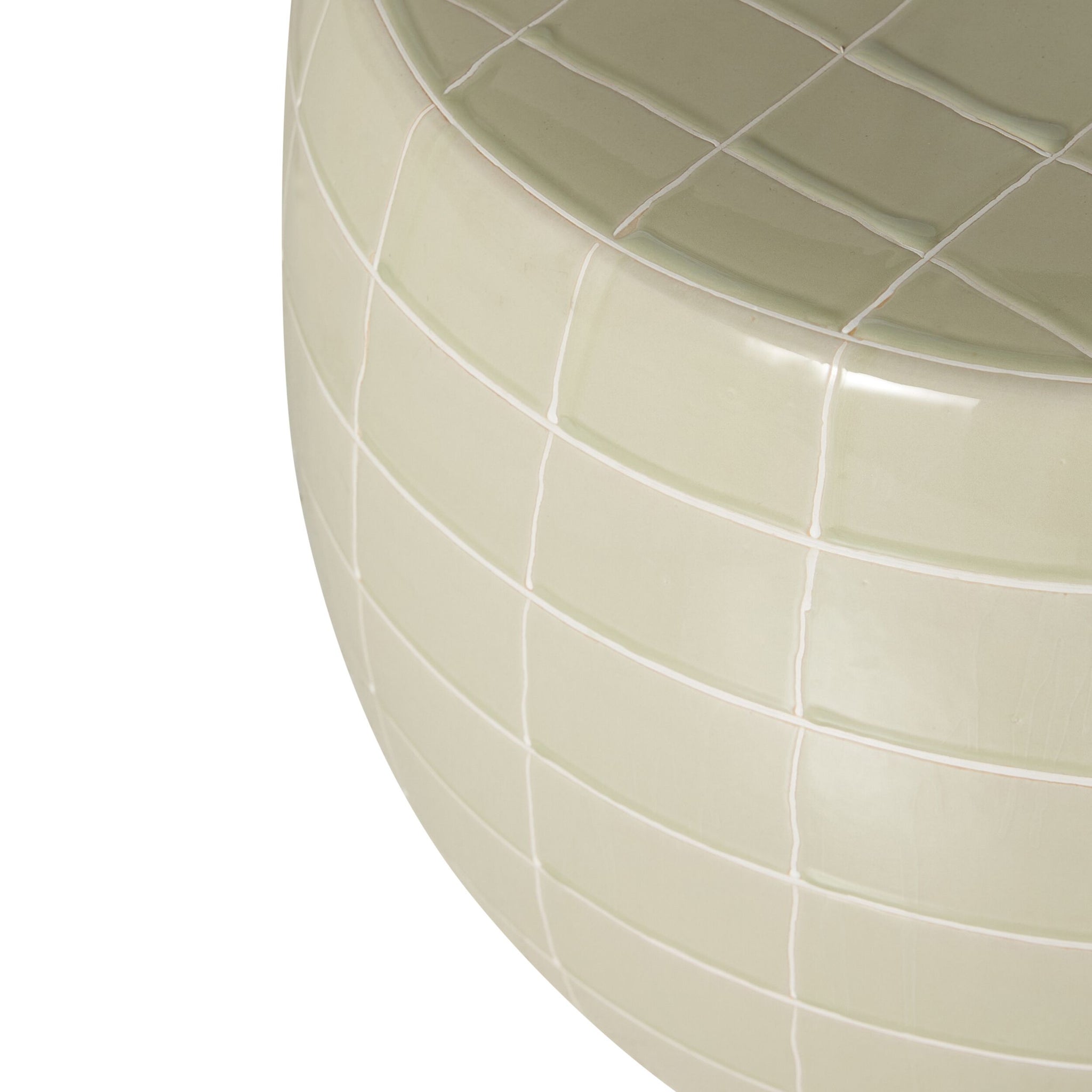 Kenzo Grid Coffee Table Taupe/White