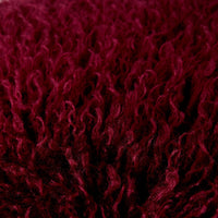 Faux Mongolian Fur and Velvet Cushion Claret 45x45cm