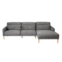 Corbyn 3 Seater Sofa Soft Blend Marle with Right Chaise C-038