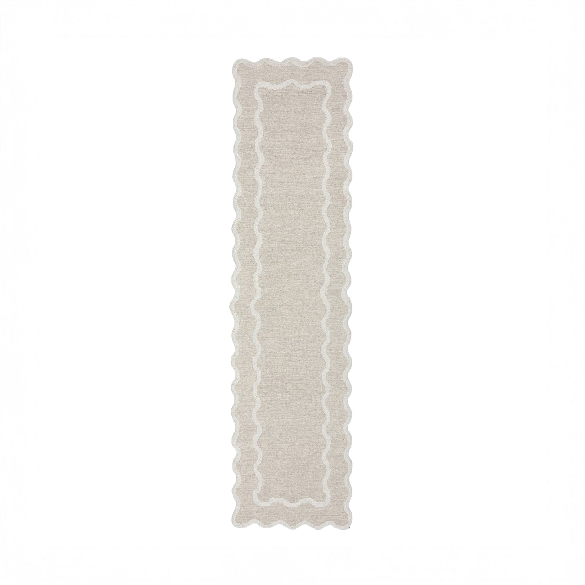 Bromby Scalloped Wool Runner 80x300cm