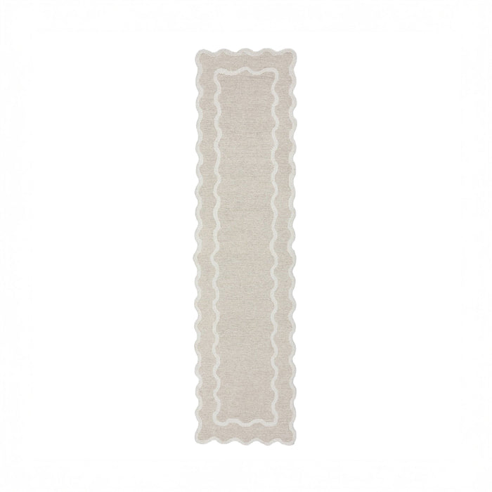 Bromby Scalloped Wool Runner 80x300cm