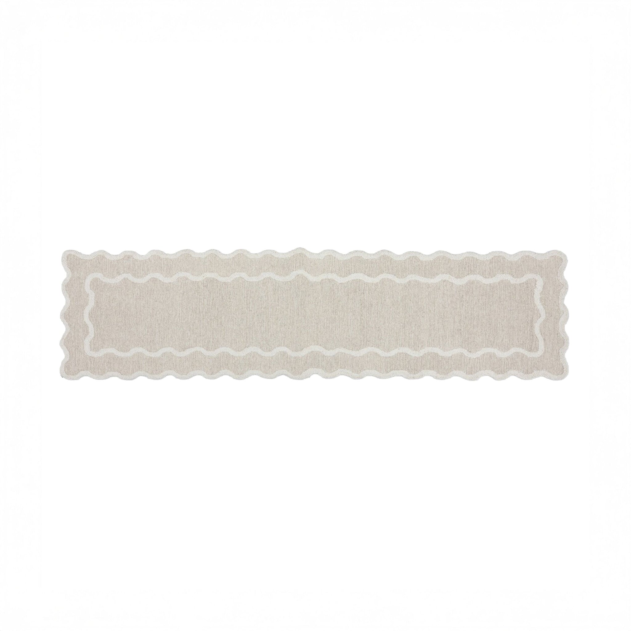 Bromby Scalloped Wool Runner 80x300cm