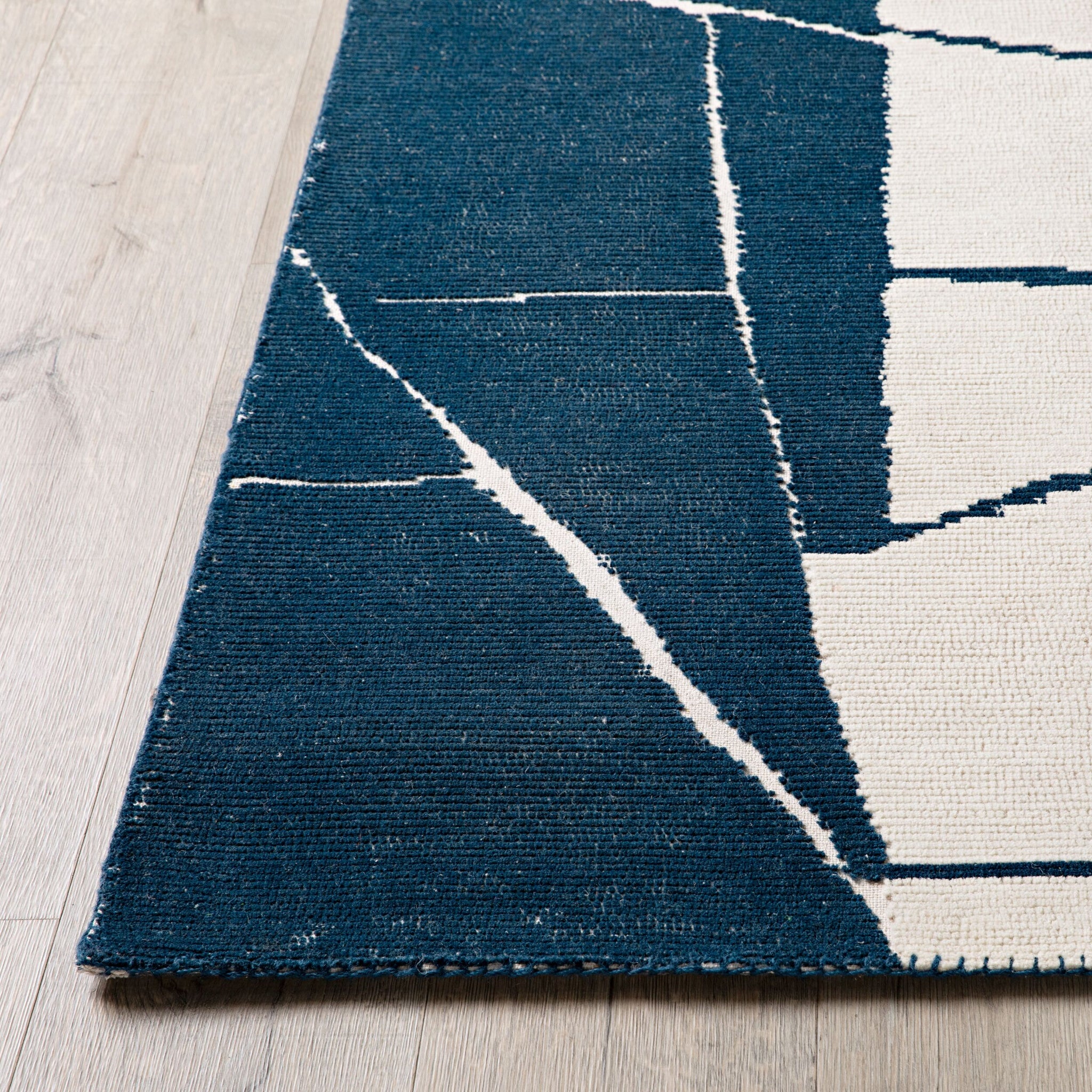 Nova  Abstract Handtufted Navy & Cream Rug 240x150cm