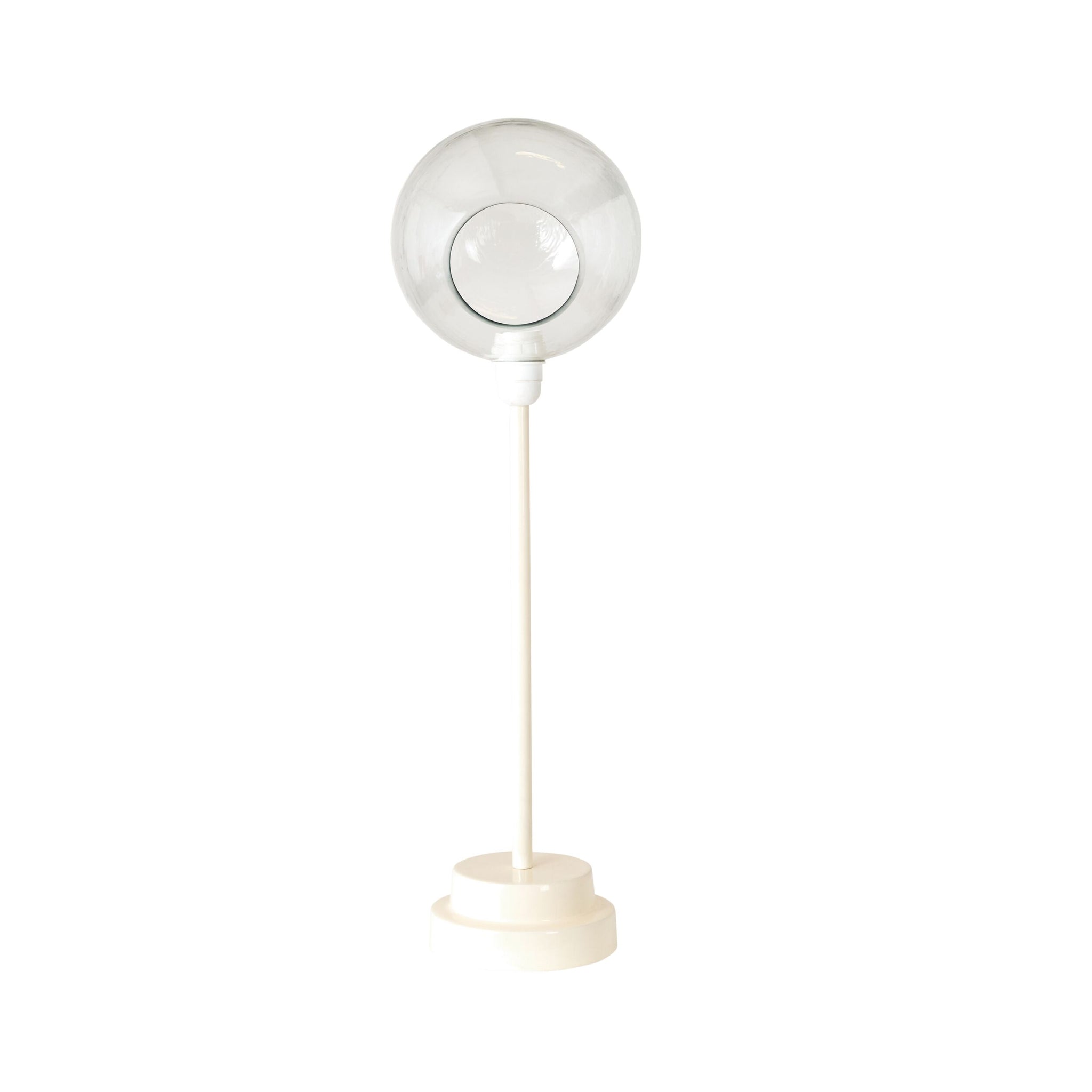 Vera Hammered Glass Table Lamp Off White 63cm