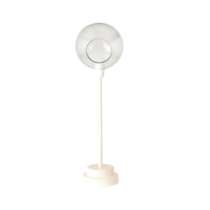 Vera Hammered Glass Table Lamp Off White 63cm