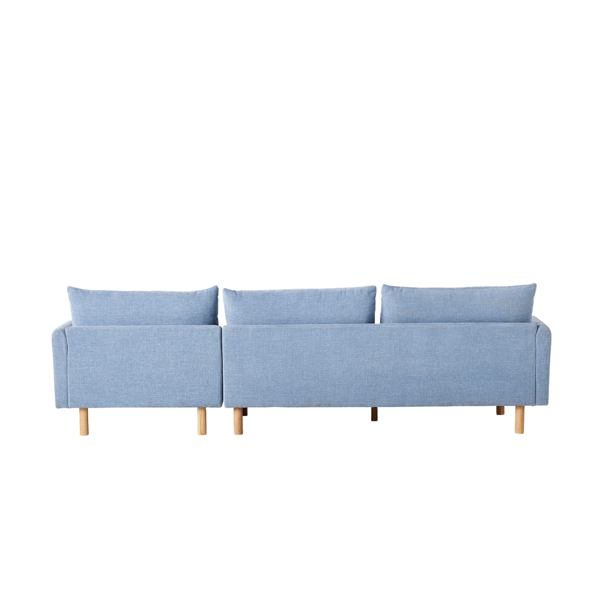 Austin 3 Seater Sofa with Right Hand Chaise Serenity Morning Sky