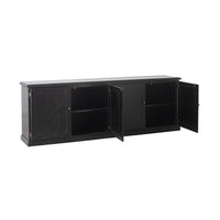 Armand 4 door Library Base 240 x 83cm Black