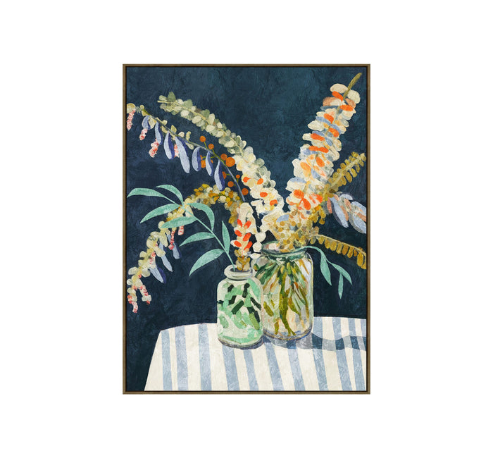 Sunbaked Wildflowers Textured Framed Artwork 90x120cm