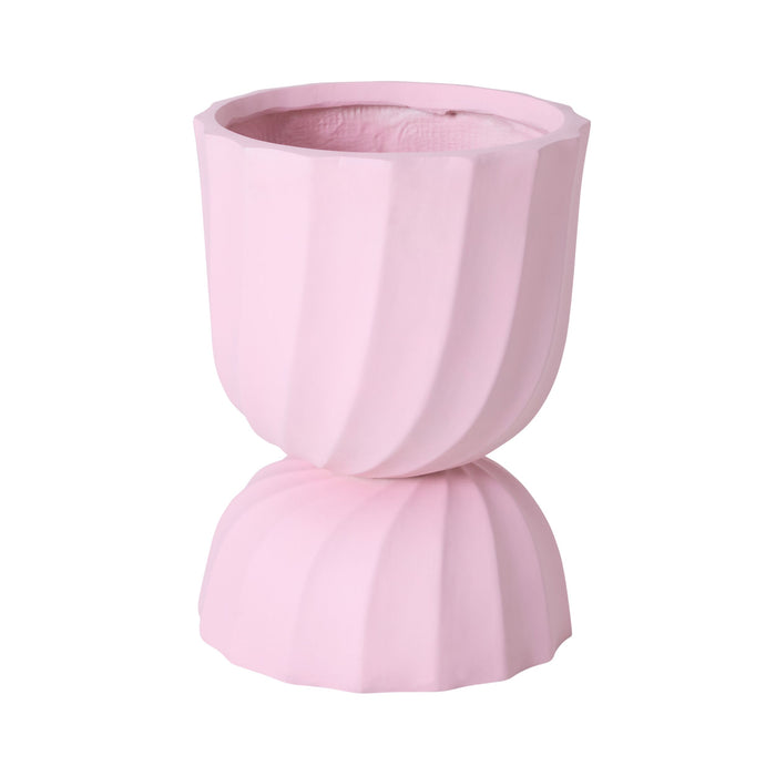 Twist Pedestal Planter Pink 50cm