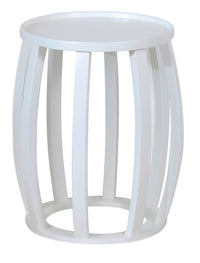 Ink Round Side Table White