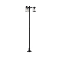 Dover 3 Light Exterior Lamp Post Black 200cm