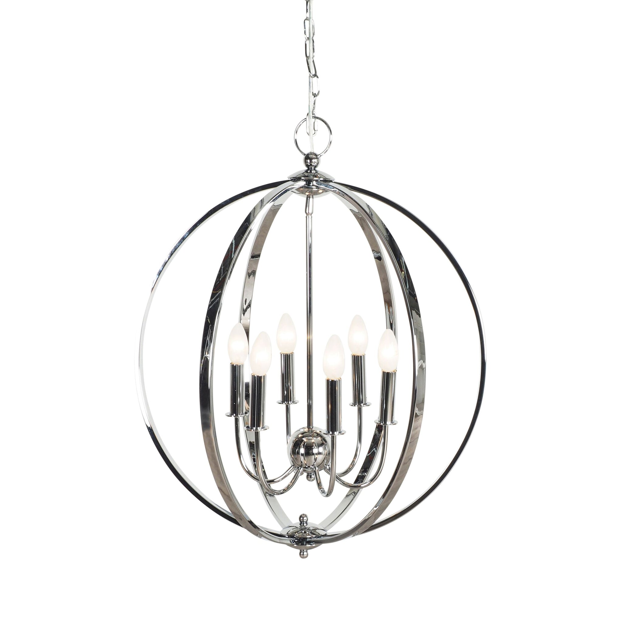 Remi Chrome 6 Light Chandelier