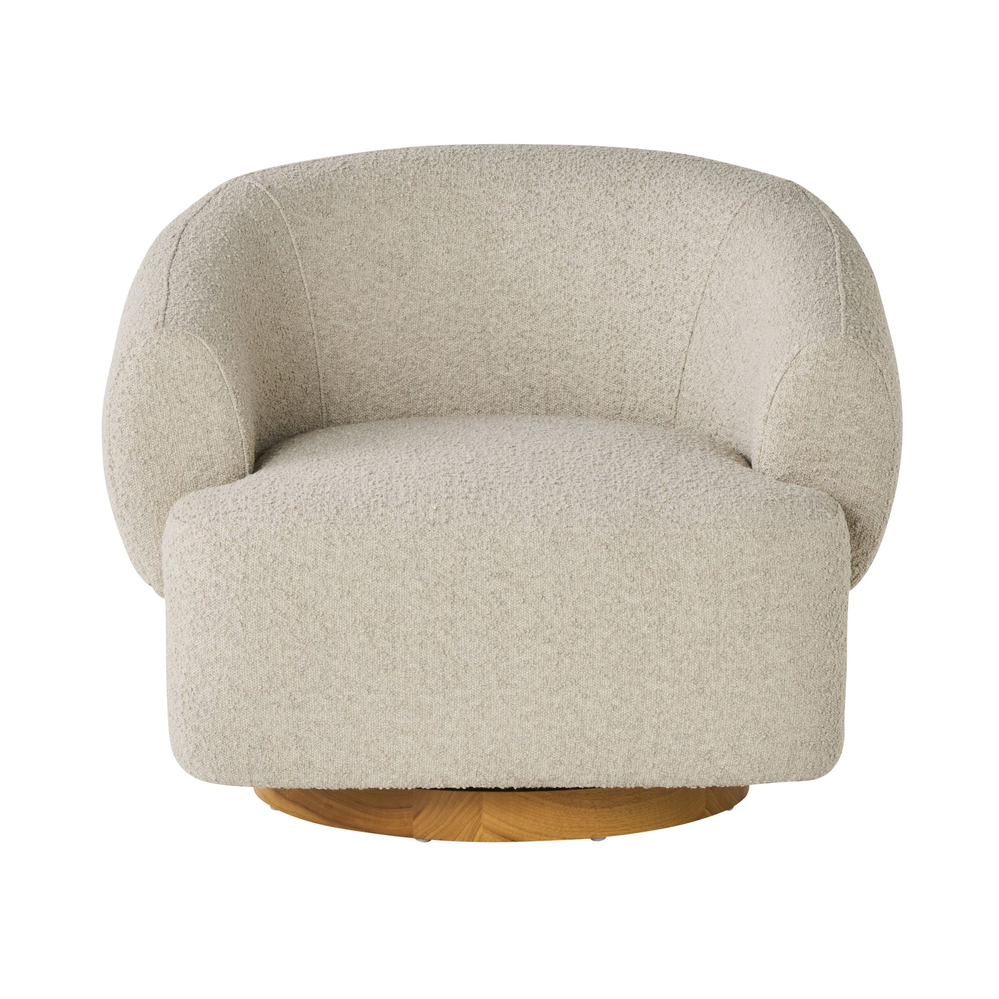 Lyra Swivel Occasional Chair Boucle Cloud Grey