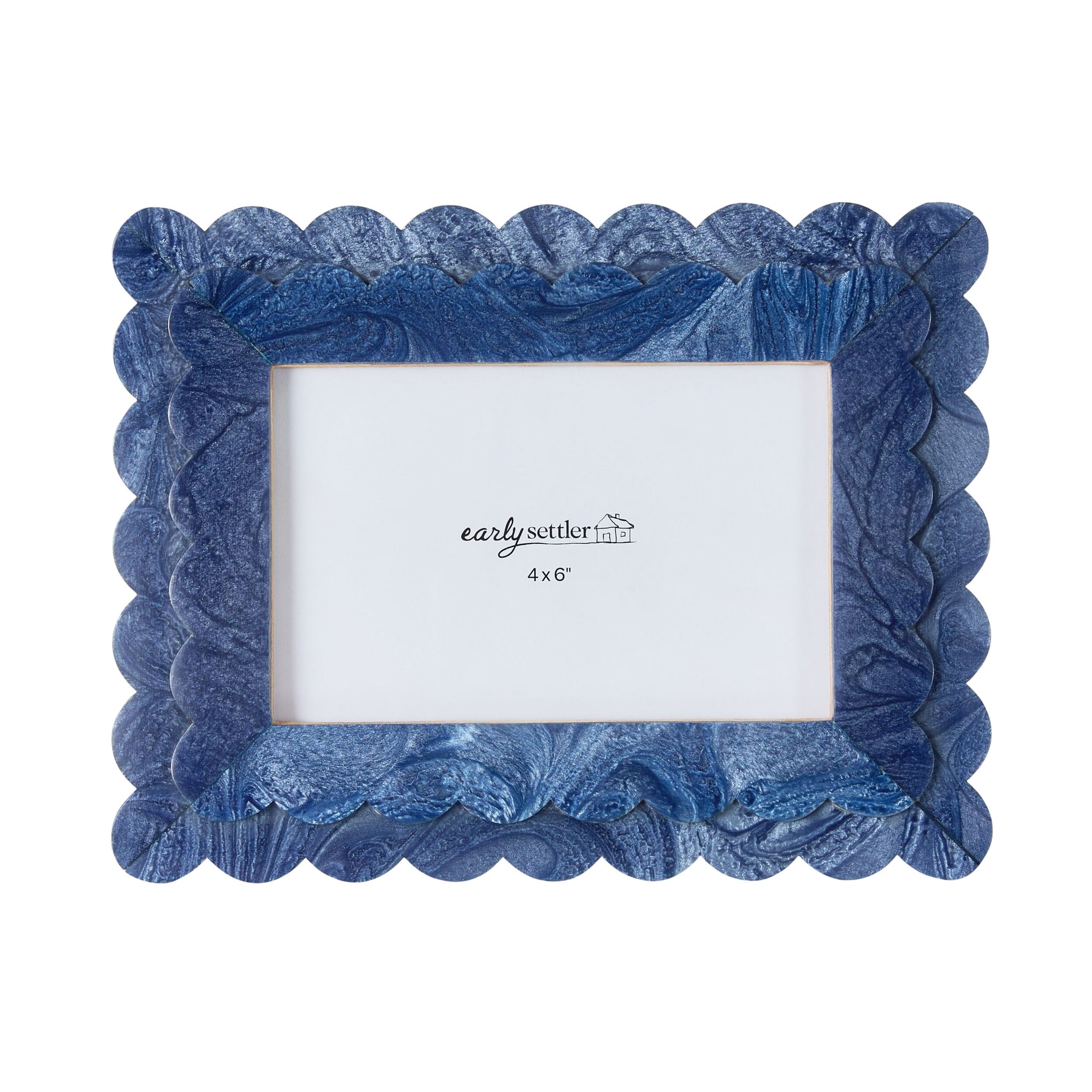 Poppi Resin Double Scalloped Photo Frame Small