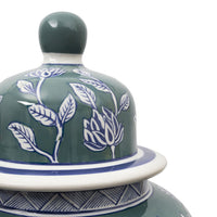 Celadon Eden Lotus Ginger Jar Large